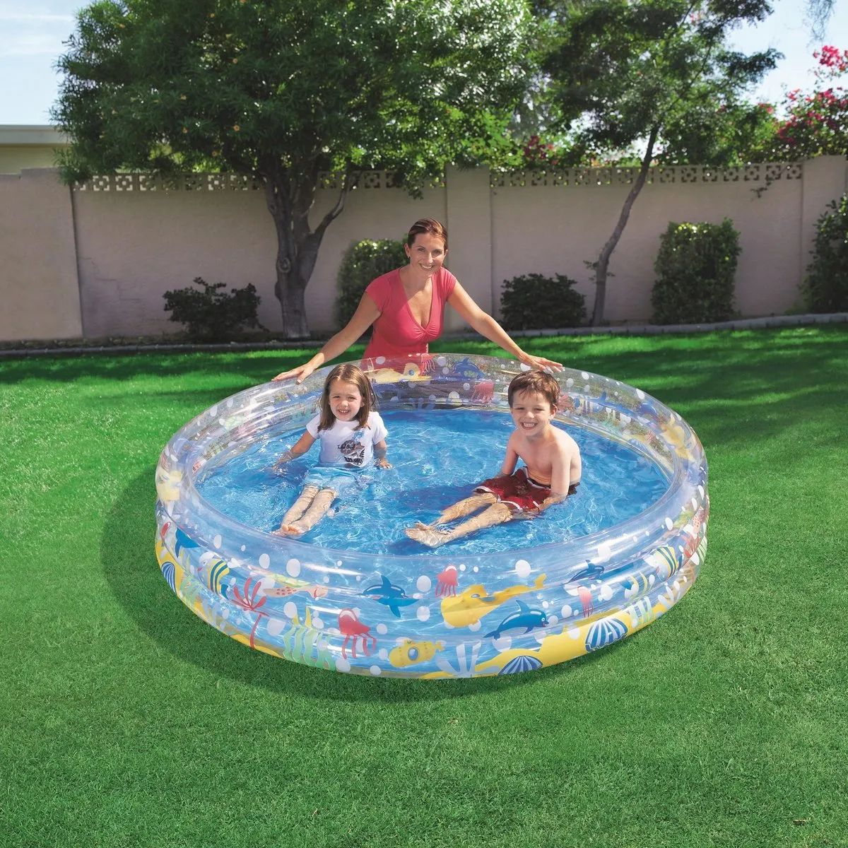 Bestway Deep Dive 3-Ring Kinderzwembad 183cm - Multicolor - afbeelding 8 van 11