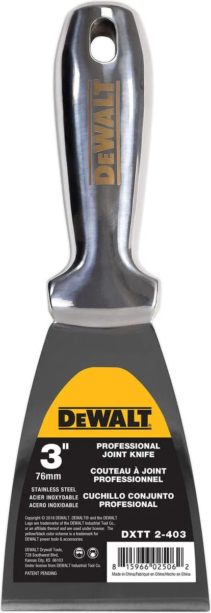 DeWalt RVS Plamuurmes 76,2mm