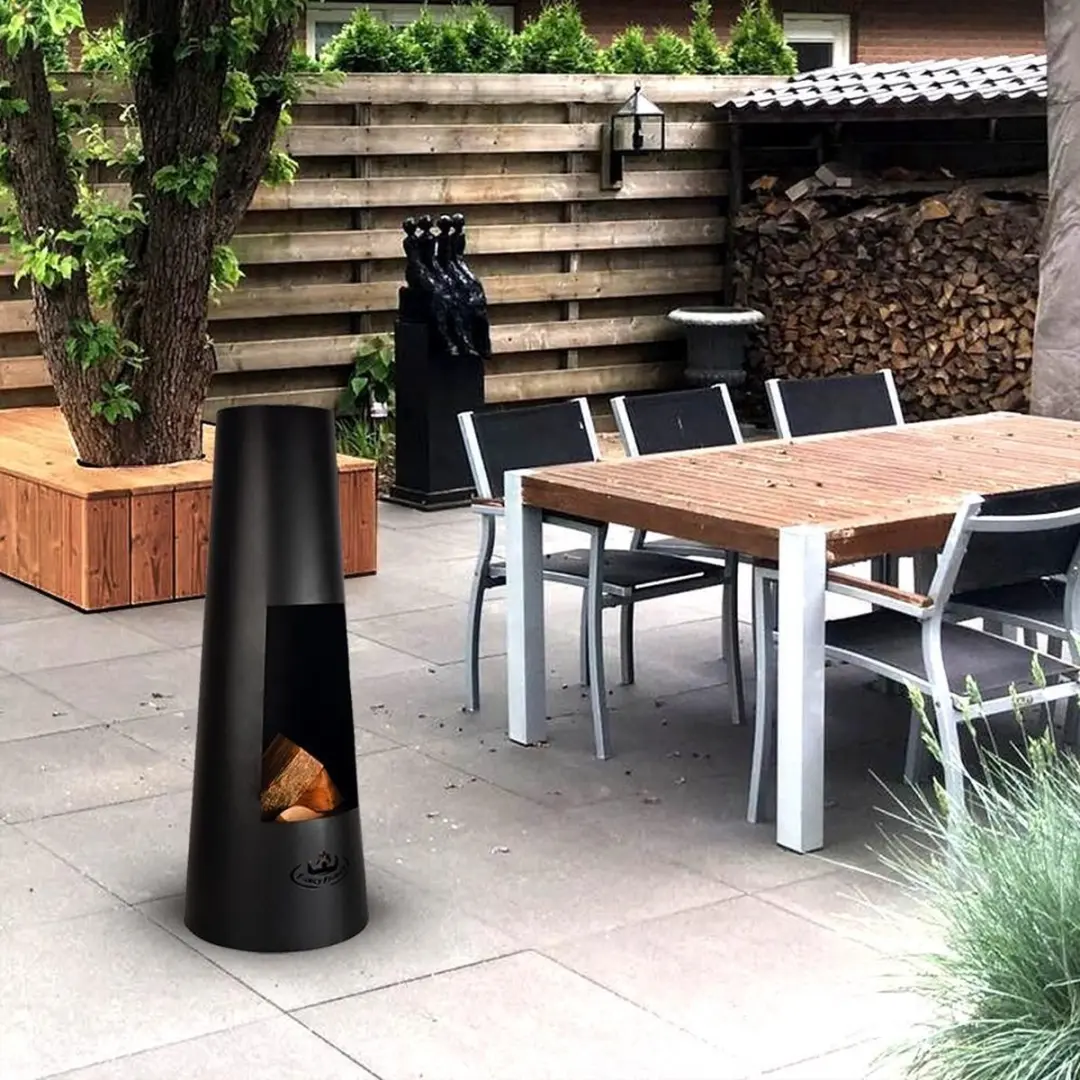 Esschert Design Tuinhaard FF214 - Rond Metaal - Groen - afbeelding 3 van 5