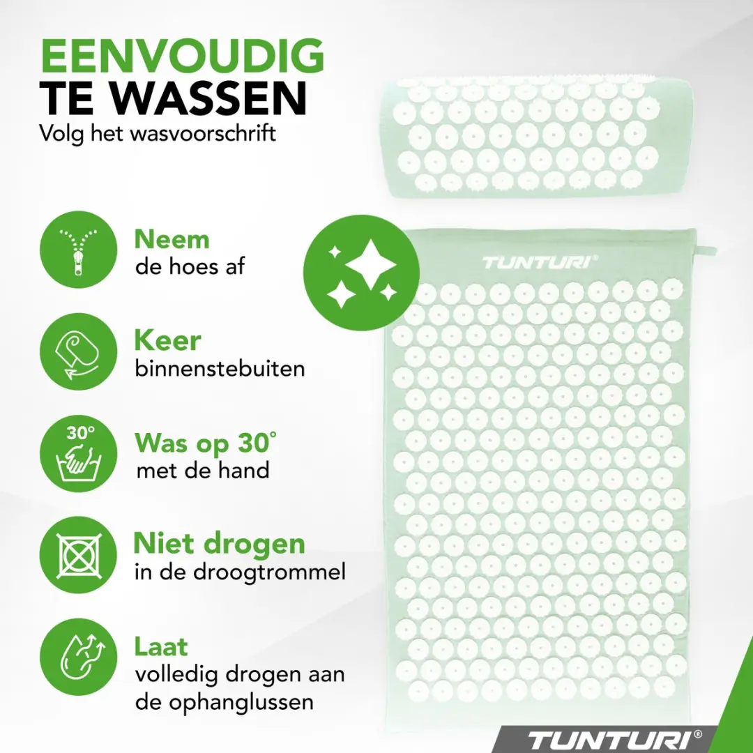 Tunturi Spijkermat met Kussen - Mint - 68x42cm - afbeelding 6 van 6