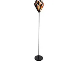 Eglo Carlton 1 Vloerlamp - 152,5 cm - Zwart/Koper