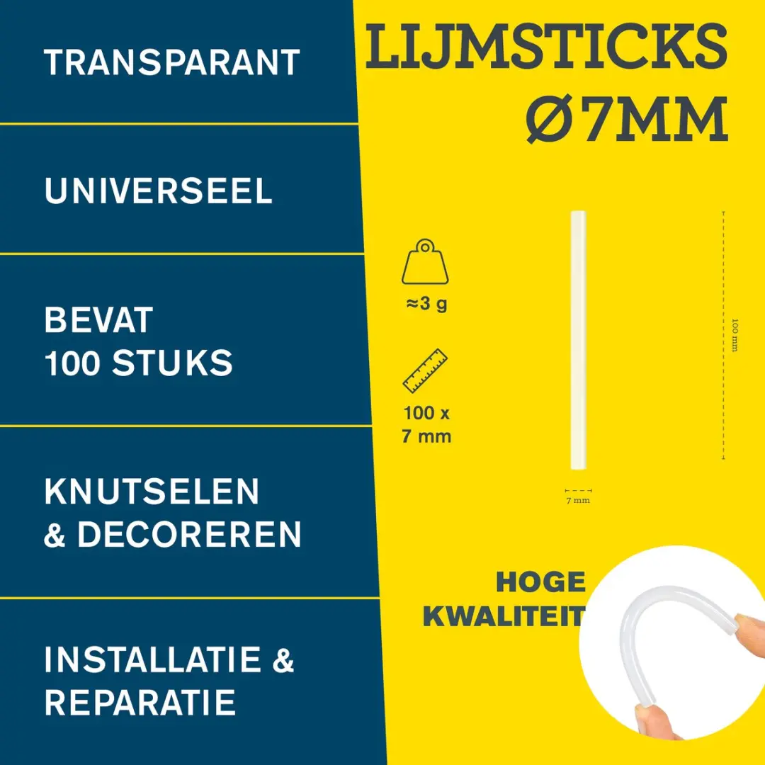Rapid Lijmsticks 7mm - Transparant - 100 Stuks - afbeelding 3 van 6