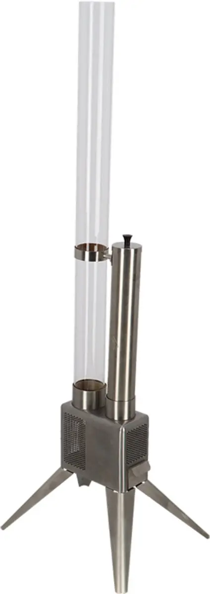 Esschert Design Houtpellet Terrasheater 135cm - RVS Zilver