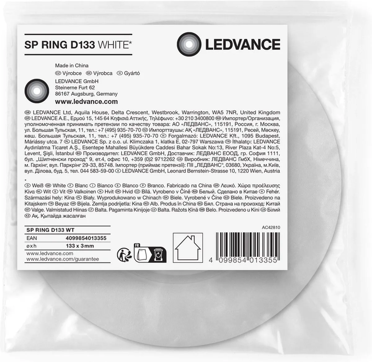 LEDVANCE Spot Ring 133mm Wit - afbeelding 3 van 3