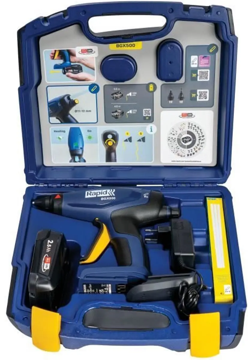Rapid BGX500 Accu-Lijmpistool 18V - Blauw