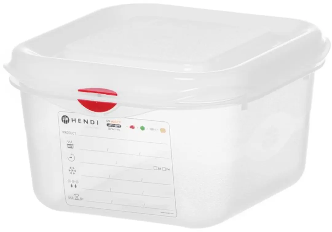 HENDI GN 1/6 Gastronormbak 1,7L - Transparant