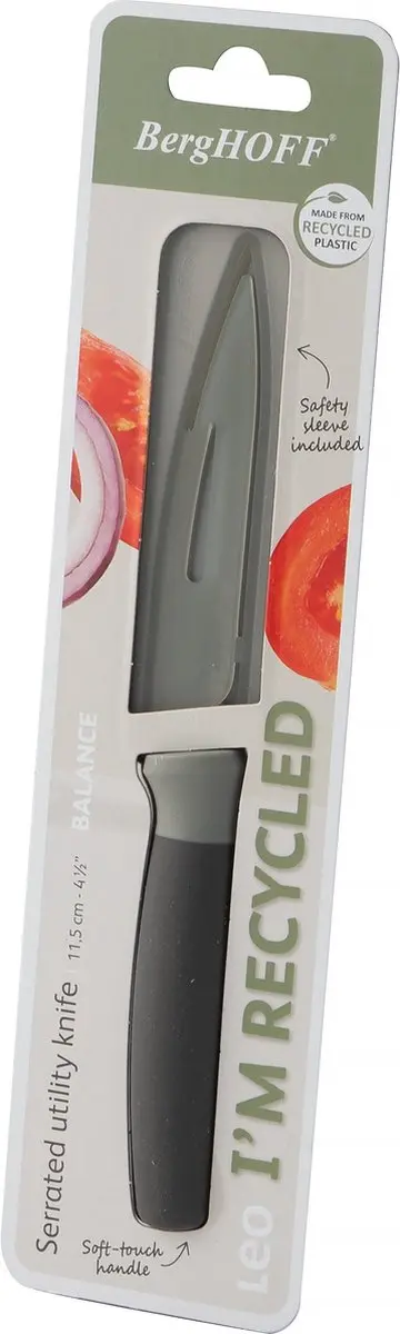 BergHOFF LEO Gekarteld Universeel Mes 11,5cm - Grijs