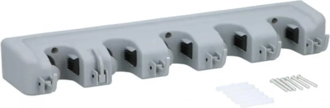 Alpina Multifunctioneel Ophangsysteem Tuingereedschap - 5 Stelen - 6 Haken - Grijs