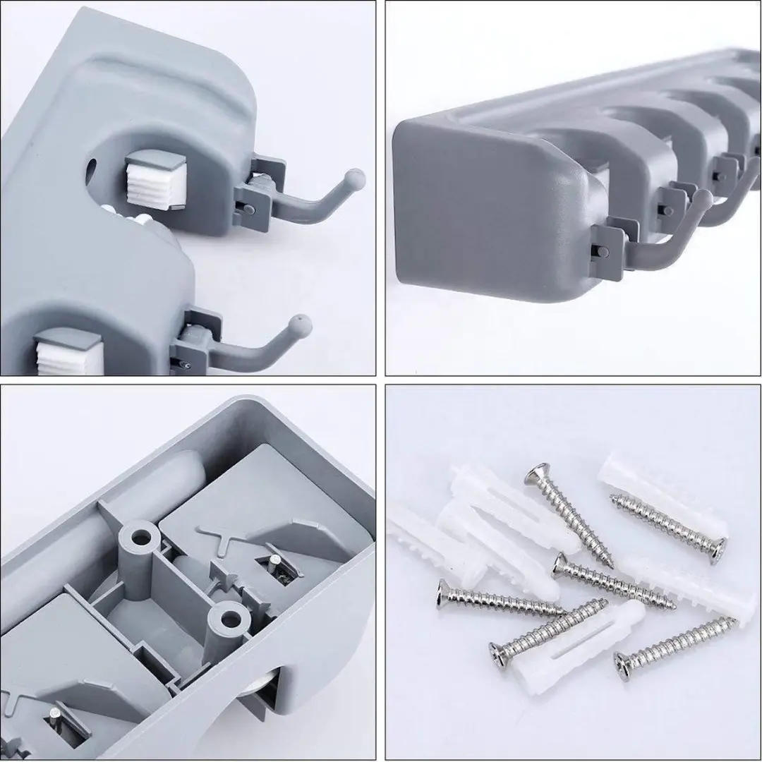 Alpina Multifunctioneel Ophangsysteem Tuingereedschap - 5 Stelen - 6 Haken - Grijs
