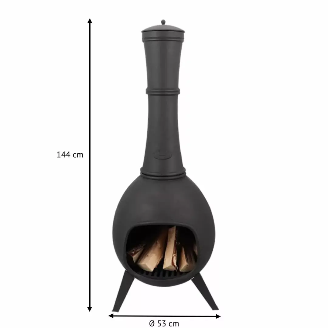 Esschert Design Tuinhaard Large Gietijzer Ø53cm - Zwart