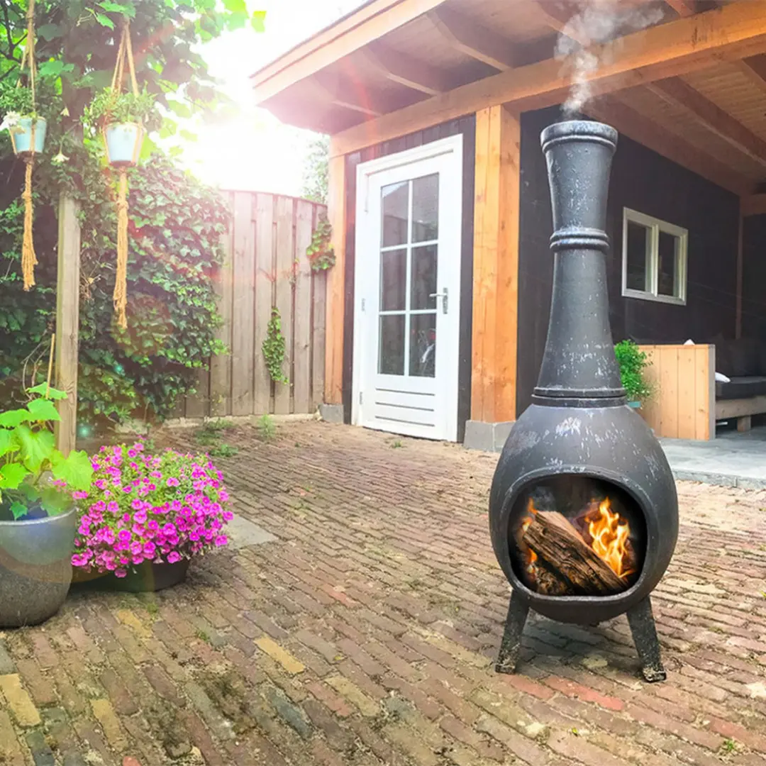 Esschert Design Tuinhaard Large Gietijzer Ø53cm - Zwart - afbeelding 6 van 6