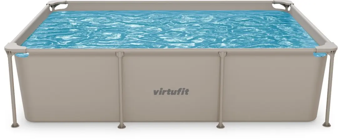 VirtuFit Rechthoekig Zwembad VF13091 - 2620L - 260x180x66cm - Beige