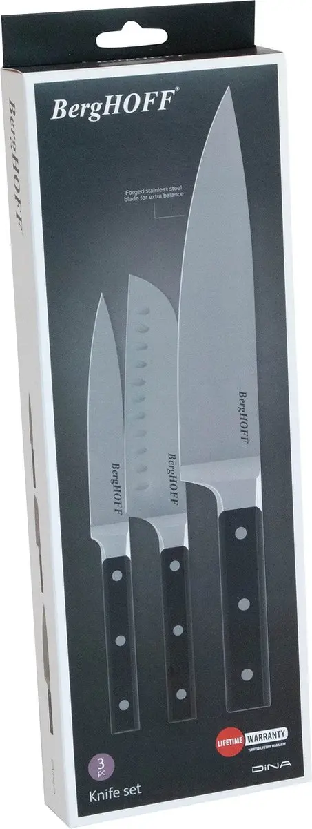 BergHOFF DiNA 3-delige messenset - 3 stuks - Zwart