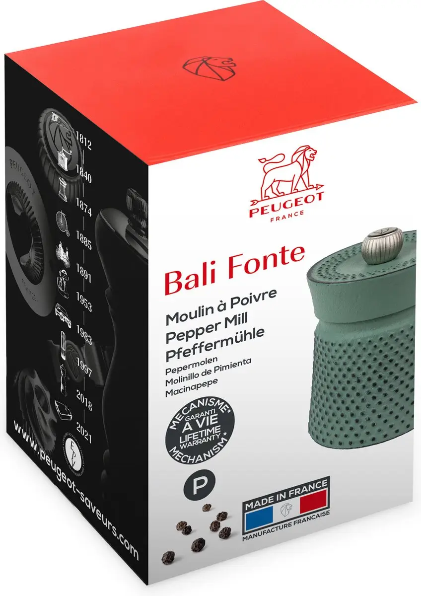 Peugeot Bali Pepermolen 8cm - Groen - Gietijzer