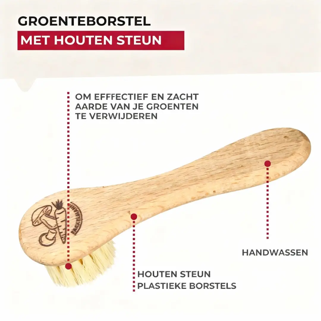 Fackelmann Wood Edition Houten Groenteborstel