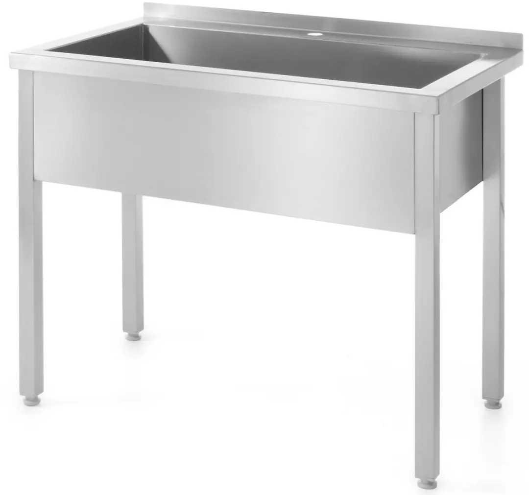 Hendi Gastronomische Roestvrijstalen Tafel 1-Komorige Basin 60x60x85cm