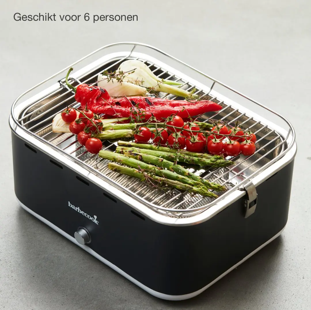 Barbecook Carlo Tafel BBQ Houtskool - 33cm - 6 Burgers - Grijs - afbeelding 6 van 6