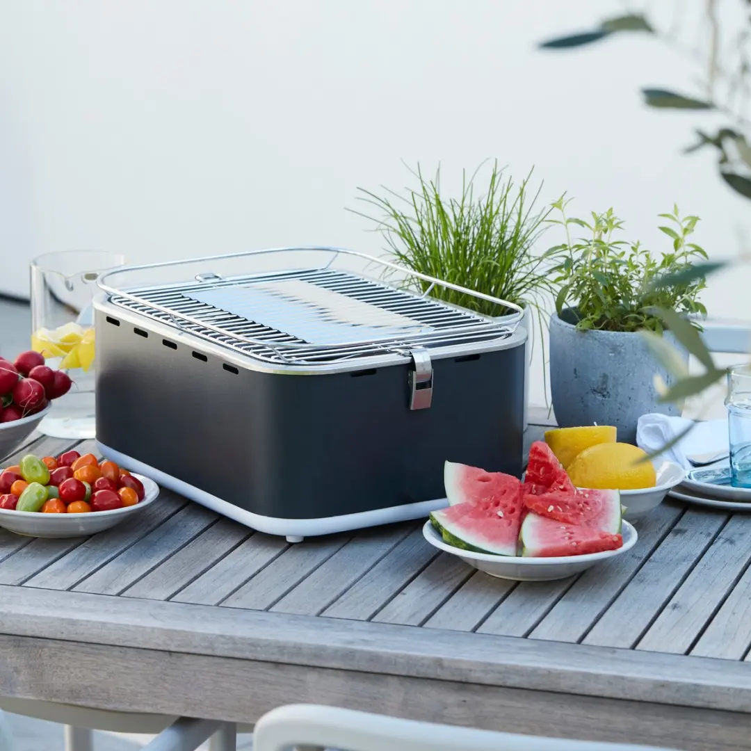 Barbecook Carlo Tafel BBQ Houtskool - 33cm - 6 Burgers - Grijs