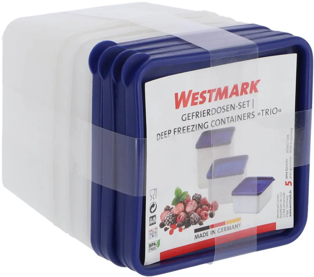 Westmark Voedselbewaarcontainers 4x0,5L - Stapelbaar - Transparant