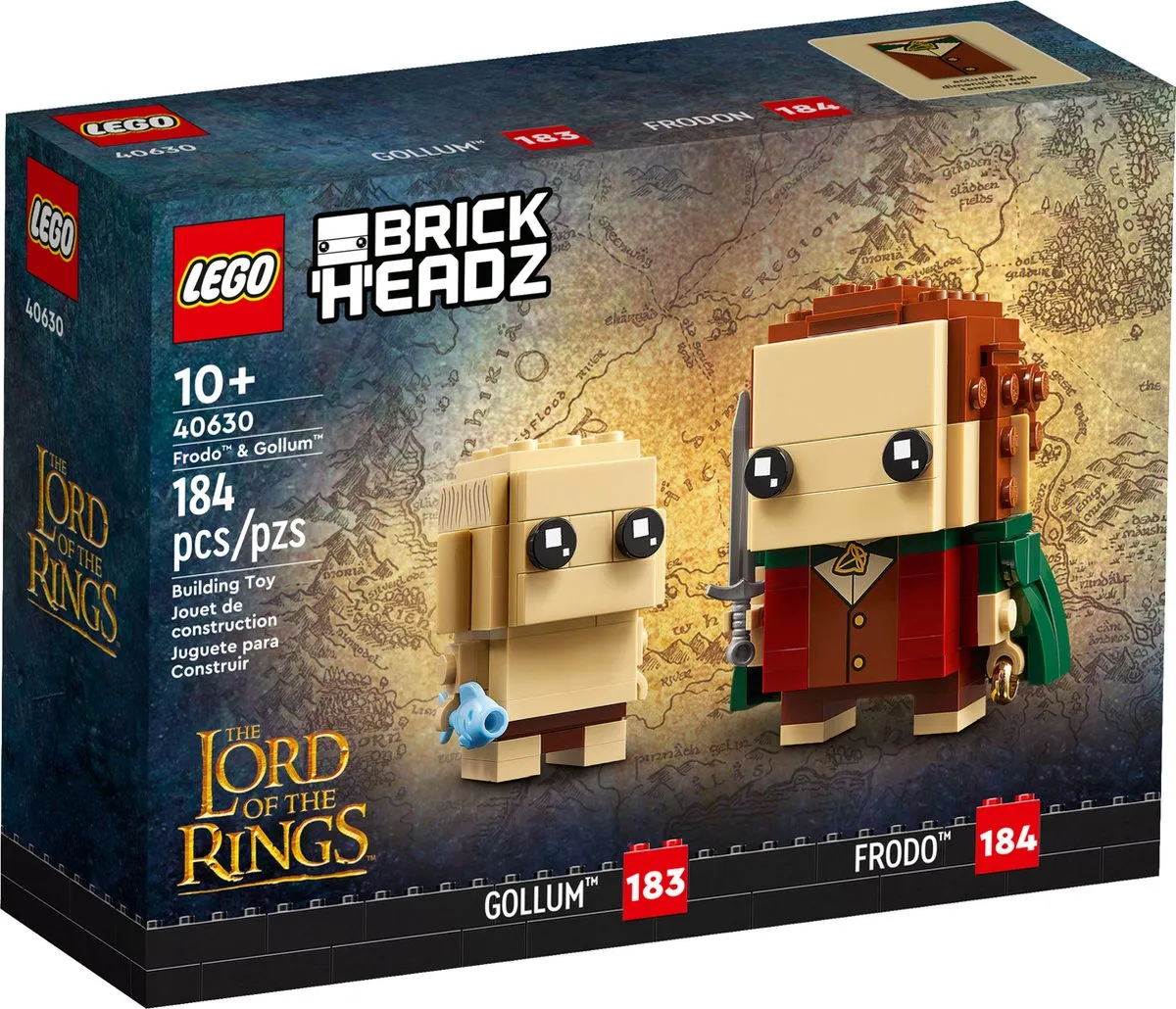 LEGO Lord of the Rings Brickheadz 40630 Frodo & Gollum - 184 Stukken - afbeelding 2 van 6