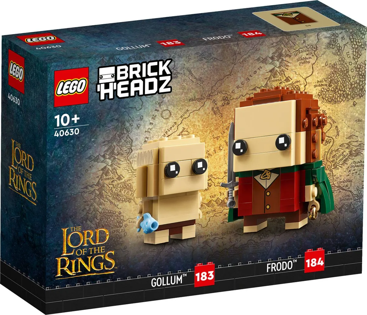 LEGO Lord of the Rings Brickheadz 40630 Frodo & Gollum - 184 Stukken - afbeelding 4 van 6