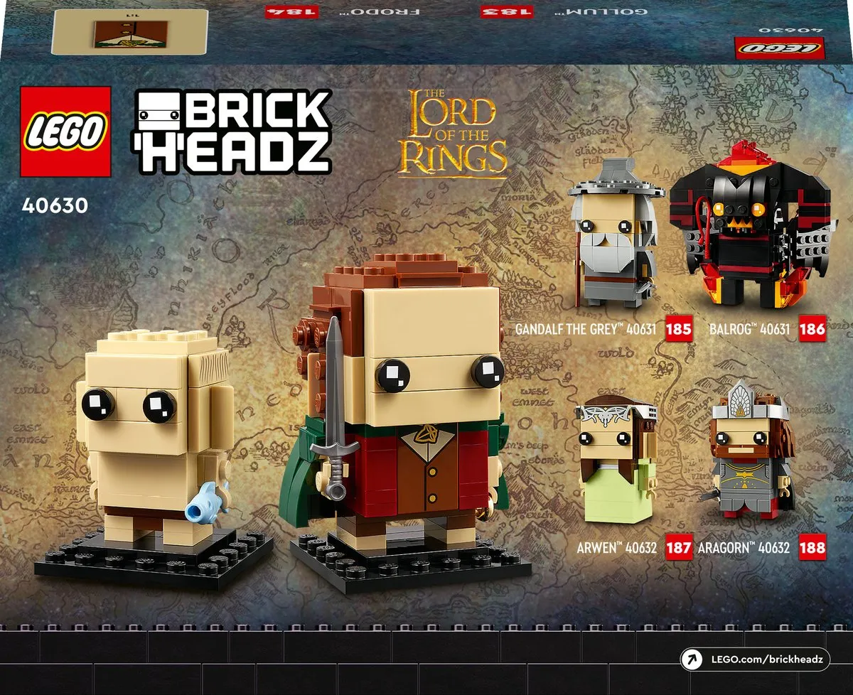 LEGO Lord of the Rings Brickheadz 40630 Frodo & Gollum - 184 Stukken - afbeelding 6 van 6