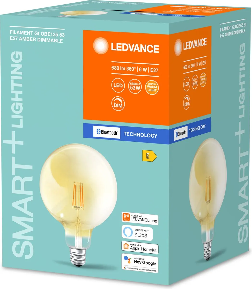LEDVANCE SMART+ Filament Globe Dimmable E27 6W Warm Wit