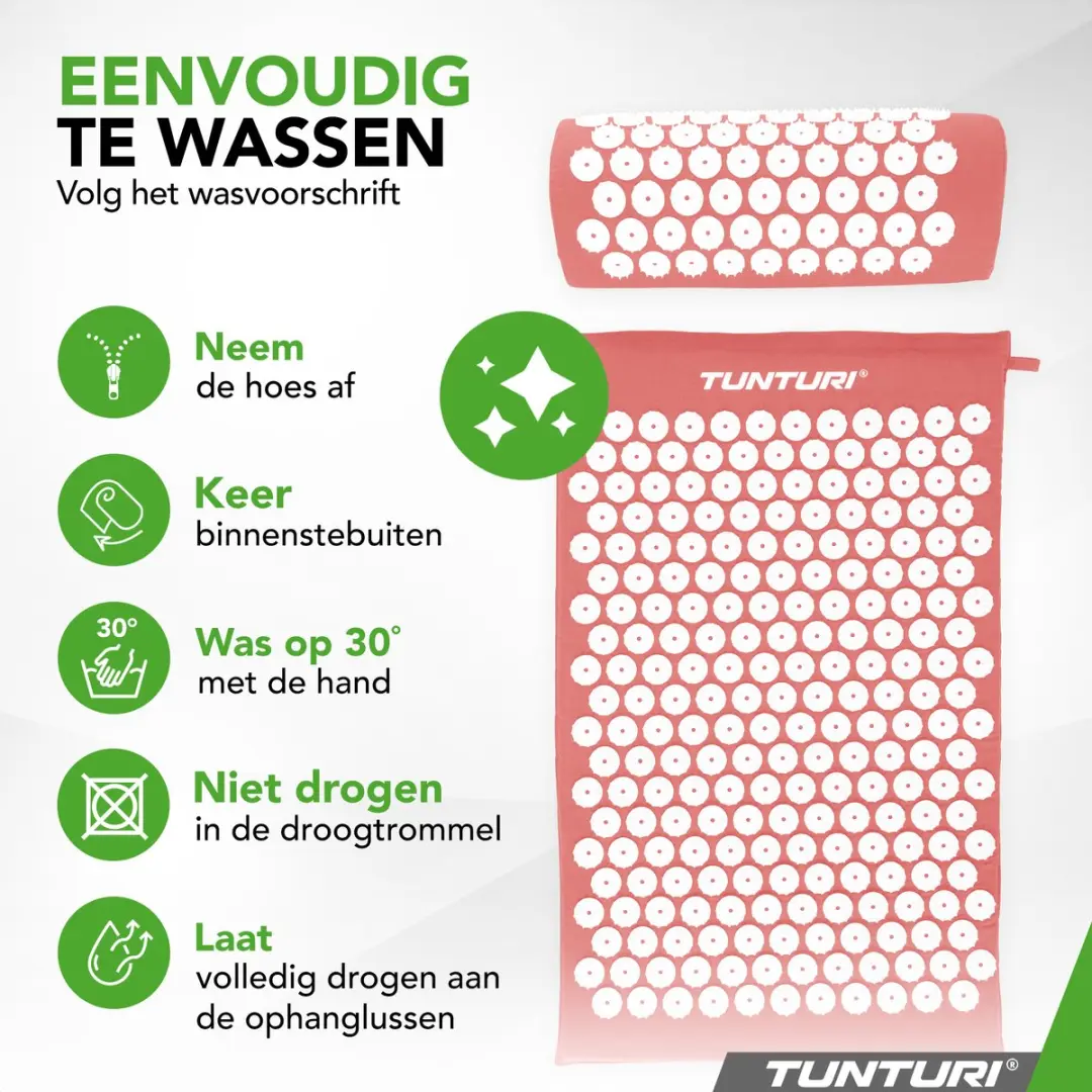 Tunturi Spijkermat met Kussen - 68x42cm - Rose goud - afbeelding 6 van 6