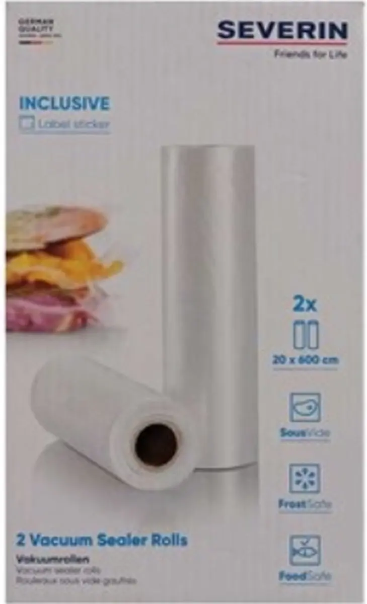 Severin ZB 3616 Vacuümrol Sous Vide - 6m x 20cm - 2 Stuks