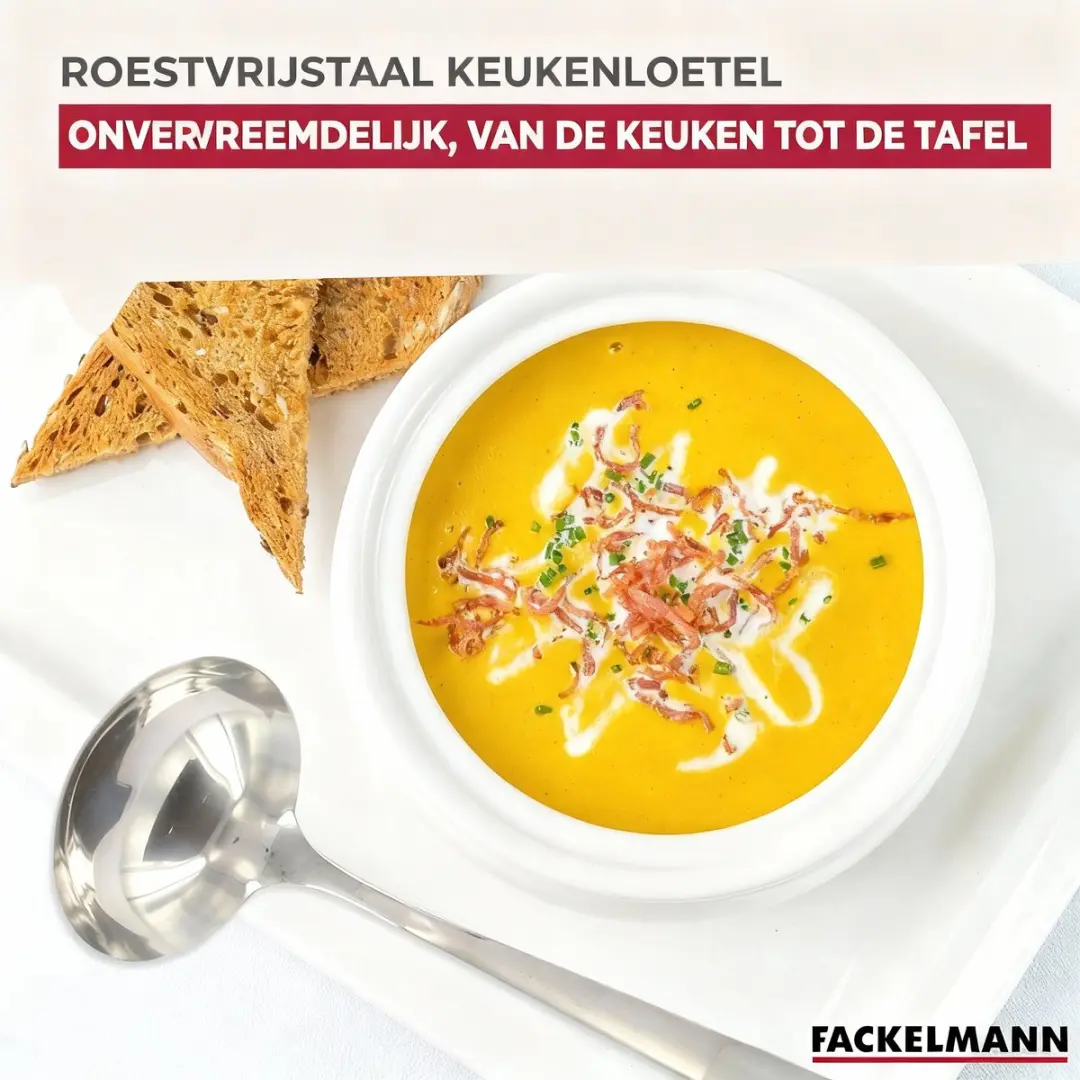 Fackelmann Oxford RVS Soeplepel 28cm - Roestvrij staal