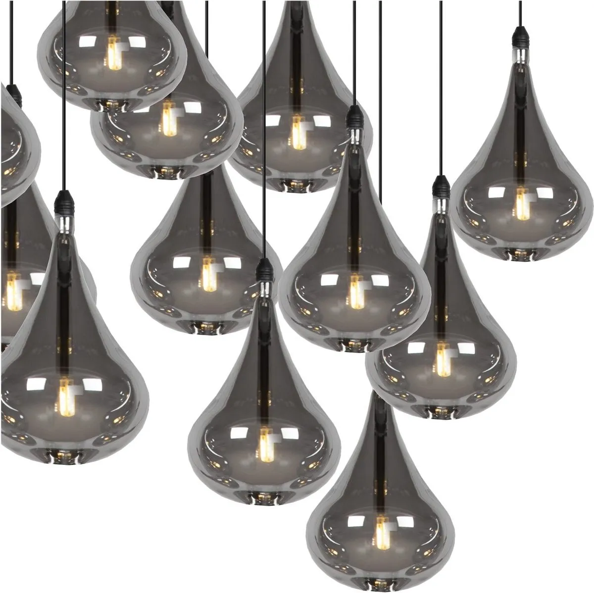 Lucide TEARS Hanglamp LED 16x1,5W 3000K - Zwart