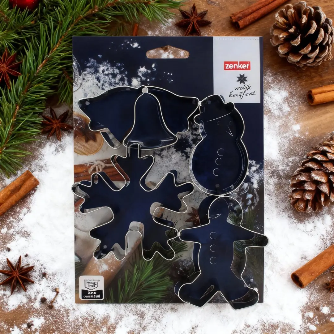 Zenker Kerstuitstekers Set - 4 Stuks - Roestvrij Staal