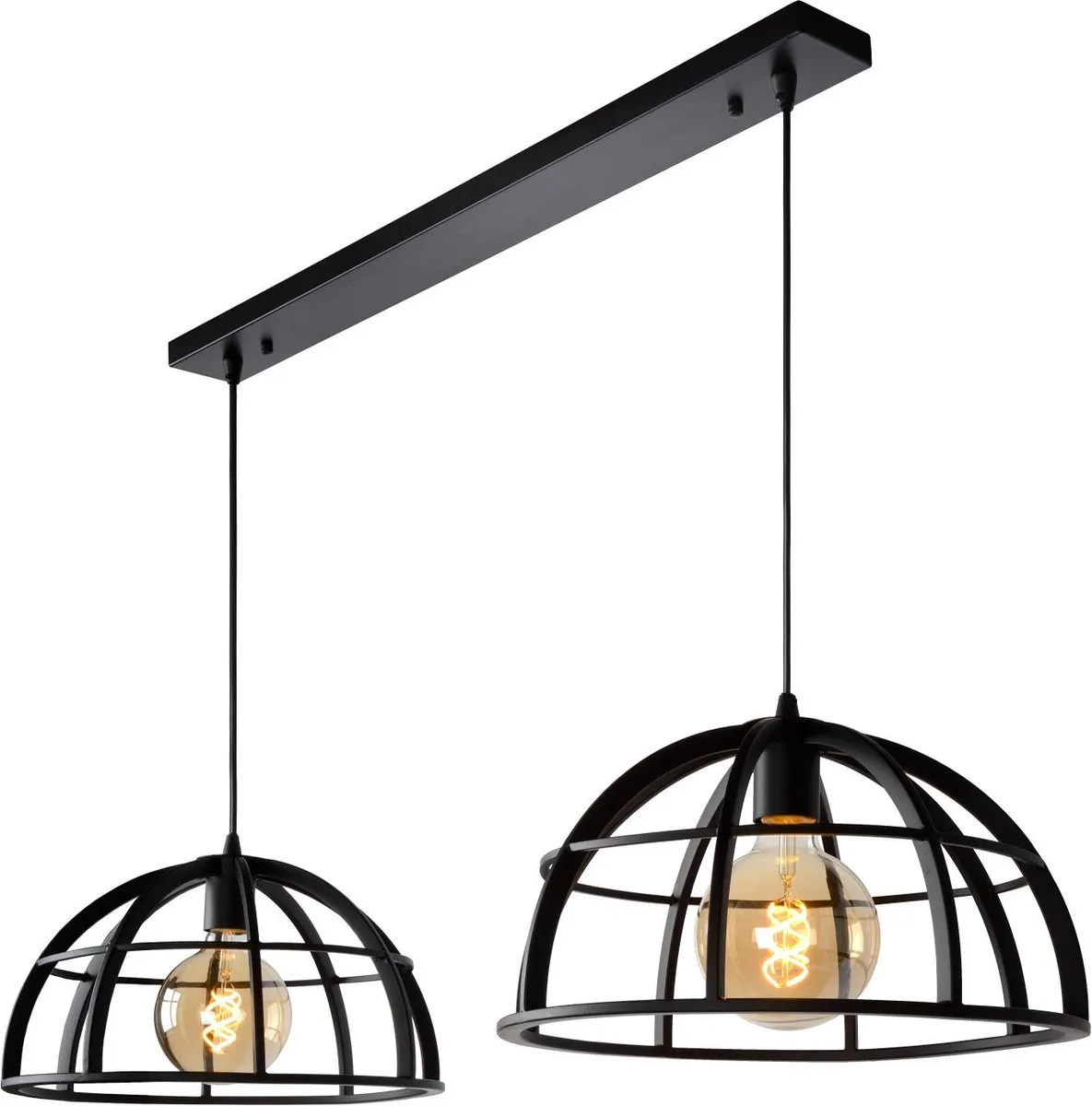 Lucide DIKRA Hanglamp 2xE27 - Zwart
