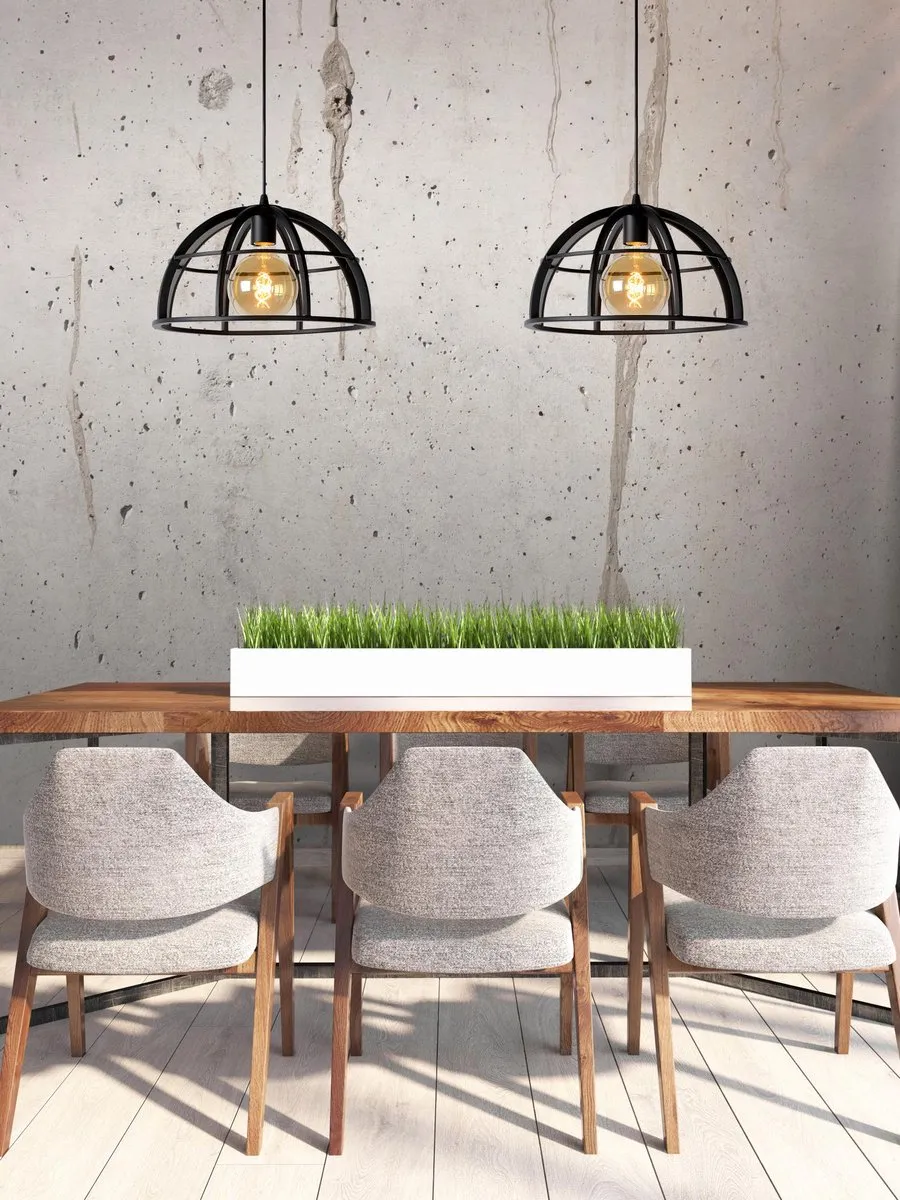 Lucide DIKRA Hanglamp 2xE27 - Zwart