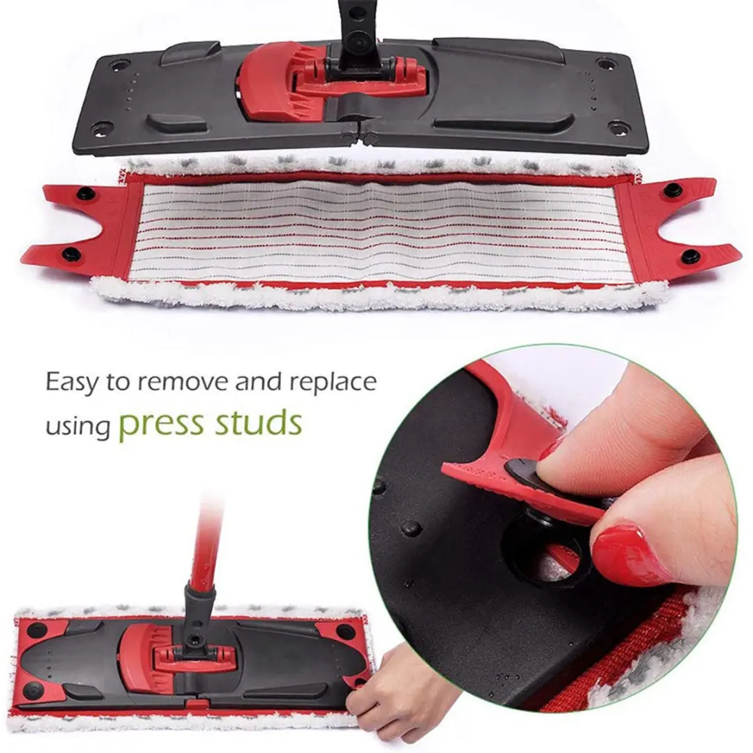 Vileda UltraMat 2-in-1 Microvezel Dweilhoezen - 2 Stuks - Rood/Wit