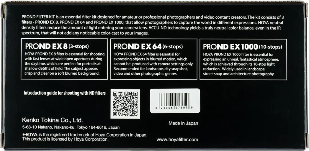 Hoya ProND EX Y600590 Camerafilterset 49mm - 67mm