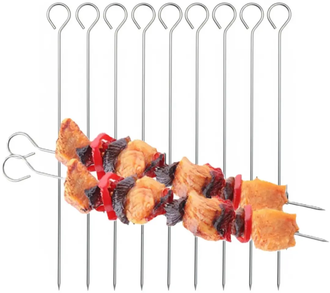 Bellatio Design BBQ Spiezen 18 Stuks - 27,5 cm - Zilver - afbeelding 6 van 6