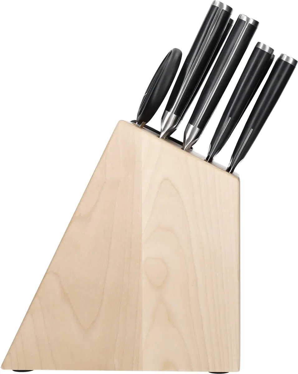 KitchenAid Messenset 11-delig RVS - Berkenhouten Blok