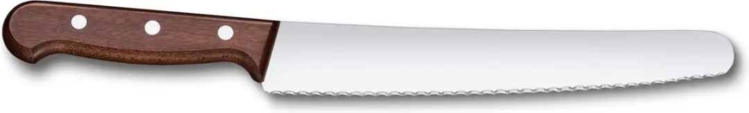 Victorinox Wood Broodmes 22cm - Gekarteld - RVS/Esdoornhout
