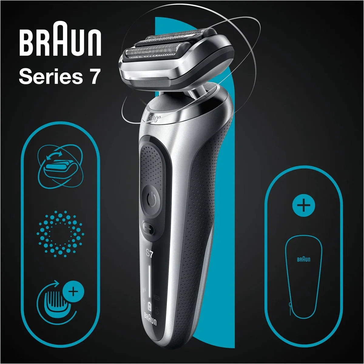 Braun Series 7 71-S1000s Scheerapparaat - 3 Mesjes - Zilver
