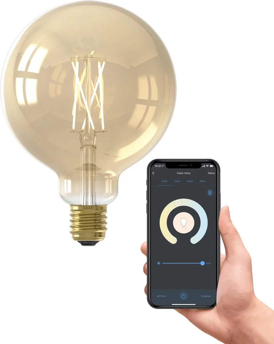 Calex Smart LED Filament Globe 12,5cm E27