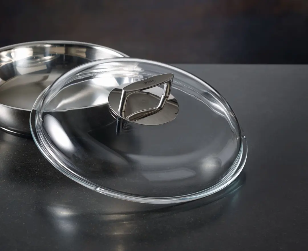 Rösle Borosilicaat Glazen Deksel 28cm - Zilver