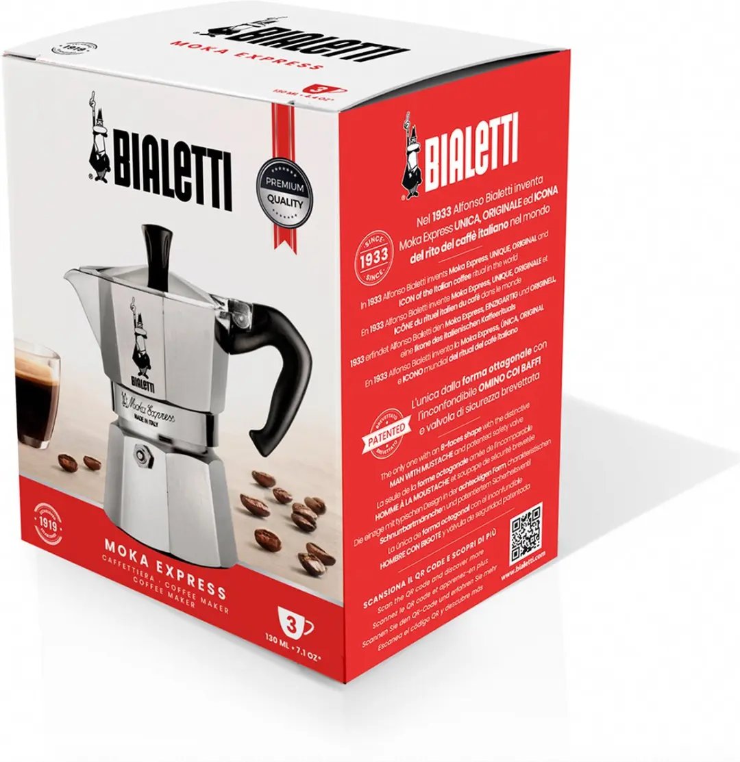 Bialetti Moka Express 6 Kops - Aluminium - 12cm - afbeelding 6 van 6