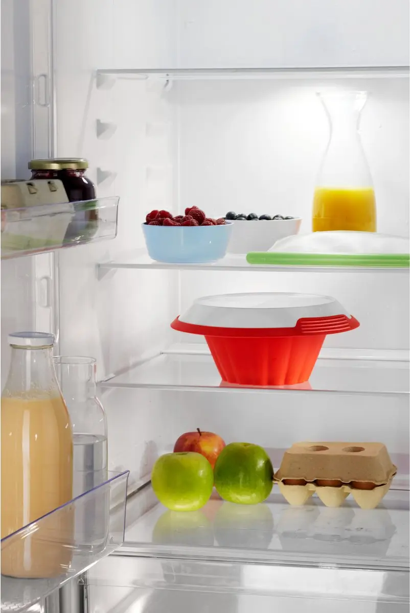 Lékué Puddingvorm met bord - Rood