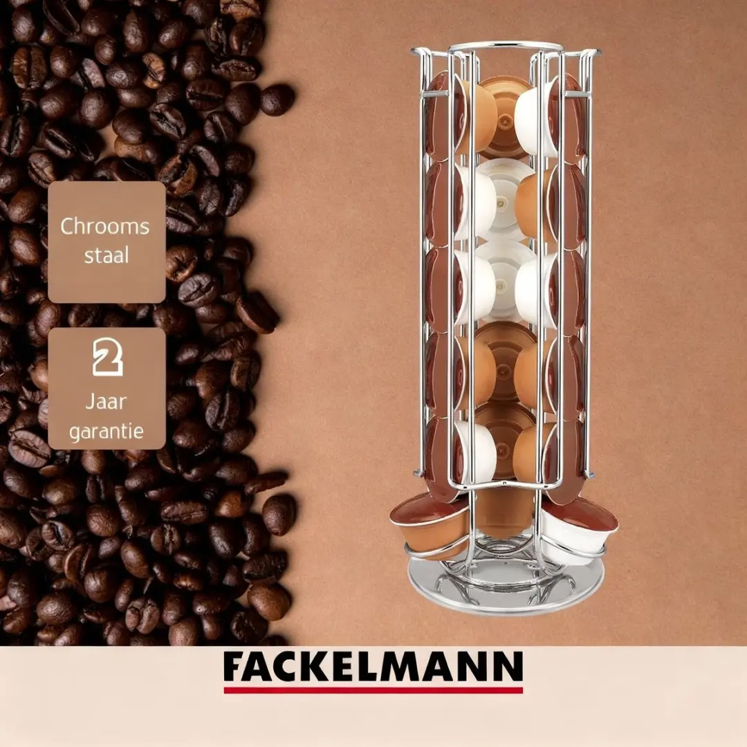 Fackelmann Draaibare Dolce Gusto Capsulehouder 15 Stuks - Grijs