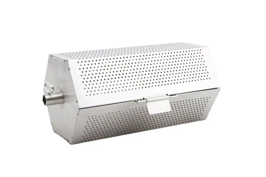 The Bastard Rotisserie Basket - Spitmandje 17,5x22,5x42,5cm - Zilver