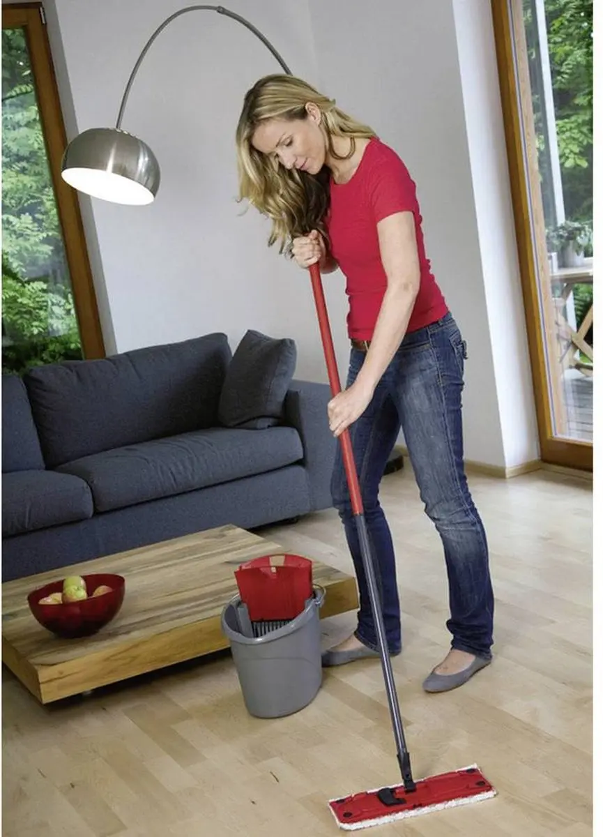 Vileda Ultramax Platte Mop Telescopisch - Rood