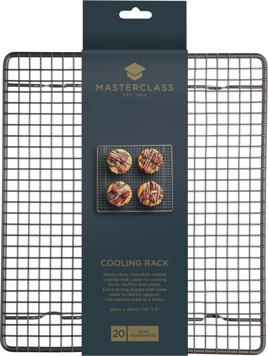 MasterClass Koelrek voor Cakes & Taarten 23x26cm - Zilver