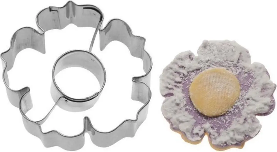Westmark RVS Uitsteekvorm Bloem 6x6x2.2cm - Grijs