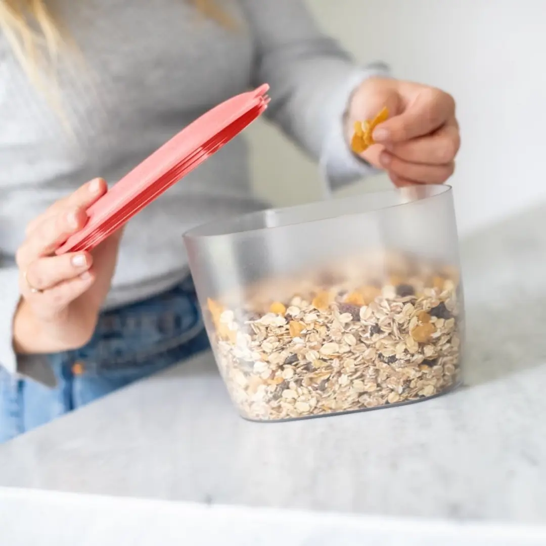Koziol Voorraadpot Ovaal 1.4L - Natuur Koraal
